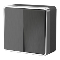 Выключатель двухклавишный накладной Werkel Gallant W5020004 графит рифленый