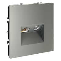 Розетка ТВ+Ethernet RJ-45 кат.6 Voltum S70 VLS060705, сталь