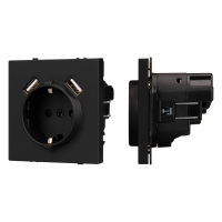 Розетка с USB Type A+A Arlight Nobe 054289 черный