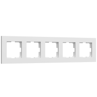 Рамка из поликарбоната на 5 постов Slab Werkel W0052961 белый