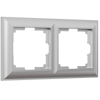 Рамка из поликарбоната на 2 поста Werkel Fiore W0022206 серебряный