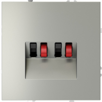 Розетка акустическая Voltum S70 4-местная, сталь, VLS060305