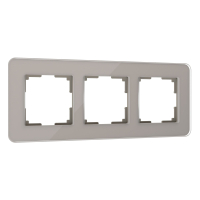 Рамка из стекла на 3 поста Werkel Elite W0032417 дымчатый