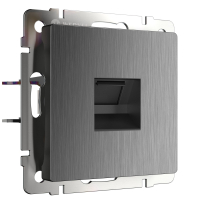 Розетка Ethernet RJ-45 Werkel W1181004 графит рифленый