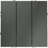 Выключатель встраиваемый трехклавишный Voltum S70, титан, VLS030106