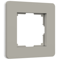 Рамка из поликарбоната на 1 пост Split Werkel W0013067 дымчатый/белый, soft-touch