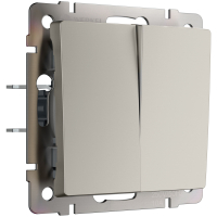 Перекрестный выключатель двухклавишный Werkel W1223004 дымчатый