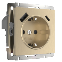 Розетка USB тип A+C Werkel W1171710 шампань рифленый