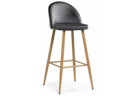 Барный стул Woodville Dodo 1 dark grey with edging / wood