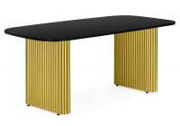 Стол деревянный Notta Бавария B 180 х 90 черная пленка шагрень / золото