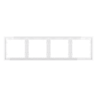 Рамка пластиковая на 4 поста Voltum S70, белый глянцевый, VLS100401