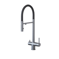 Смеситель для кухни с гибким изливом и подключением к фильтру DQ DA1462506Grey, графит