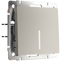 Выключатель одноклавишный с подсветкой Werkel W1210104 дымчатый