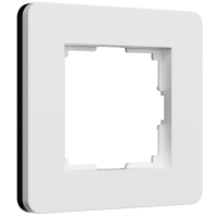 Рамка из поликарбоната на 1 пост Split Werkel W0013068 белый/черный, soft-touch