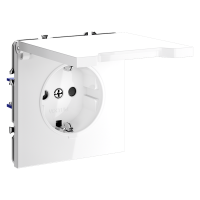 Розетка встраиваемая с крышкой VOLTUM S70 VLS040301, белый глянцевый