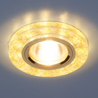 Elektrostandard 8371 встраиваемый точечный светильник белый/золото
