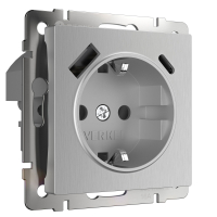 Розетка USB тип A+C Werkel W1171709 серебряный рифленый