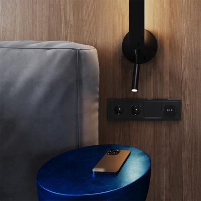 Фото Рамка стеклянная на 4 поста Voltum S70, черный, VLS110408