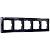 Рамка из стекла на 5 постов Werkel Diamant W0051208 черный