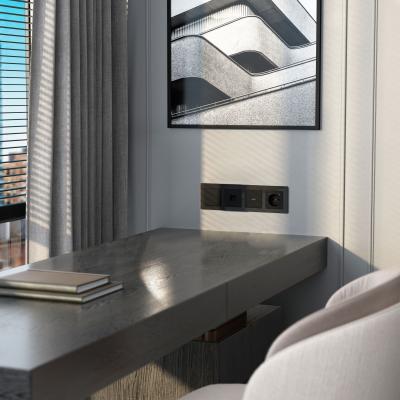 Фото Рамка из стекла на 4 поста Werkel Favorit W0041108 черный