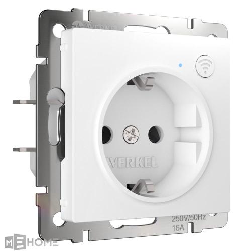 Фото Умная встраиваемая Wi-Fi розетка с защитными шторками Werkel W1171601 белый