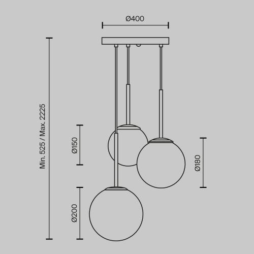 Фото Подвесной светильник Maytoni Basic form MOD321PL-03B