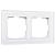 Рамка из стекла на 2 поста Werkel Favorit W0021105 белый матовый