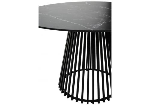 Фото Стол керамический Woodville Terni 120 керамика черный мрамор матовый matt black marble solid ceramic / черный