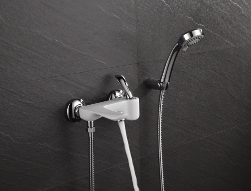 Фото D&K Venice.Baciano DA1033256 смеситель для ванны с душем белый-хром