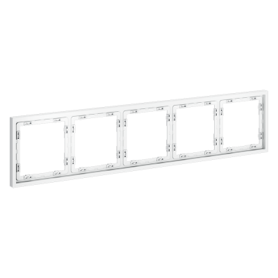 Фото Рамка пластиковая на 5 постов Voltum S70, белый матовый, VLS100502