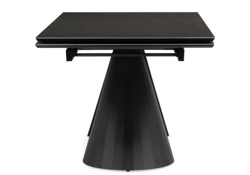 Фото Керамический стол Woodville Шелтон 180(260) massa ink gray / черный