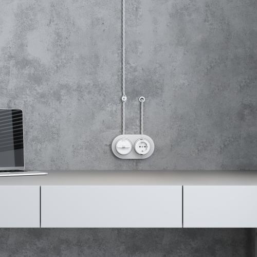 Фото Втулка для вывода кабеля из стены 2 шт Werkel Retro W6421101 белая