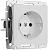 Розетка с заземлением Werkel W1171041 белый акрил