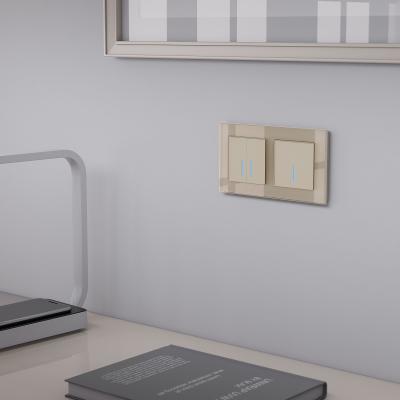 Фото Умный сенсорный выключатель одноклавишный Werkel W4510611 шампань