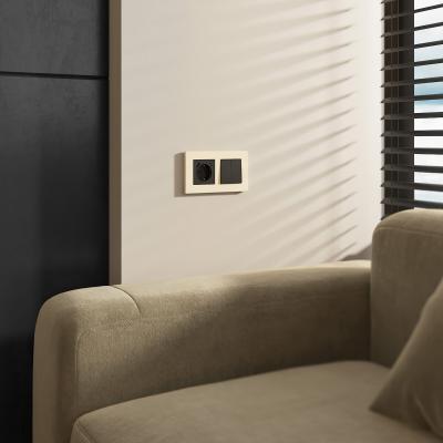 Фото Рамка из поликарбоната на 2 поста Werkel Slab W0022962 айвори софт