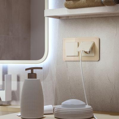 Фото Рамка из стекла на 2 поста Werkel Elite W0022443 айвори