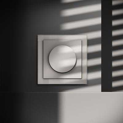 Фото Диммер встраиваемый поворотно-нажимной 600 Вт Voltum S70, кашемир, VLS070303