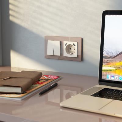 Фото Выключатель двухклавишный с подсветкой Werkel W1120162 айвори матовый