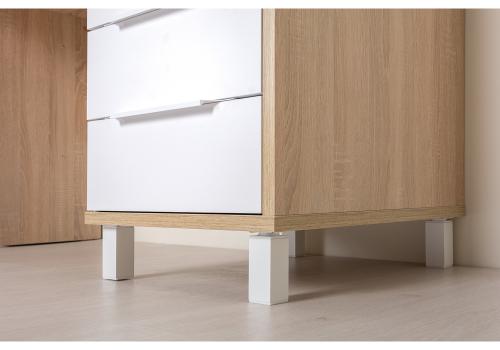 Фото Компьютерный стол Mobi Комфорт 12.95 N дуб сонома /  белый шагрень