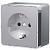 Розетка с заземлением Werkel Gallant W5071006 серебряный