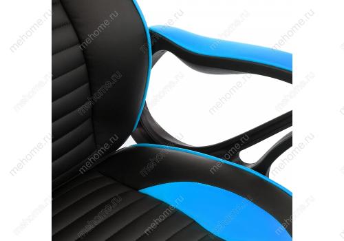 Фото Компьютерное кресло Woodville Leon черное / голубое