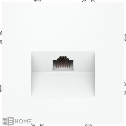Фото Розетка компьютерная RJ45 кат.6 встраиваемая Voltum S70, белый матовый, VLS060102