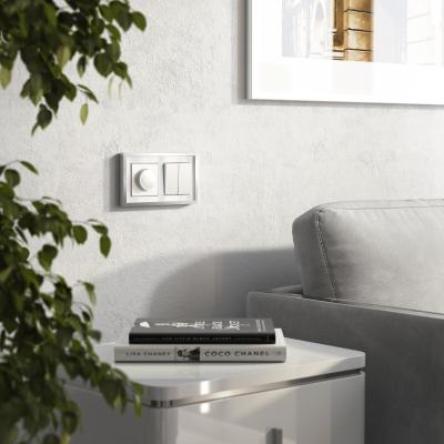 Фото Рамка из металла на 2 поста Werkel Baguette W0022850 белый/серебро