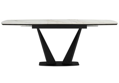 Фото Керамический стол Notta Вейл 160(205) gilt white / черный