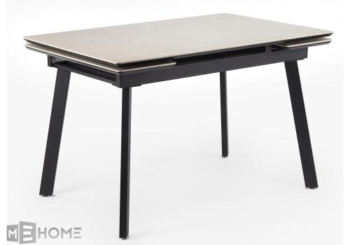 Фото Керамический стол Notta Норман 140(200) carmen light grey / черный