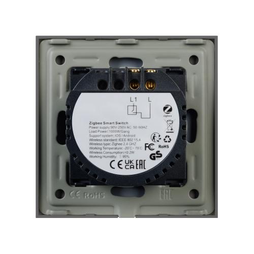 Фото Умный сенсорный выключатель Arlight SWT-OMALI-S01-ZB-GR серый
