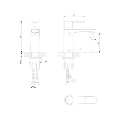 Фото Смеситель для раковины Lemark Ladoga LMF-0712B-BL