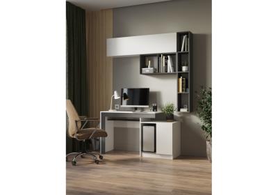 Фото Компьютерный стол Woodville Модена белый / графит