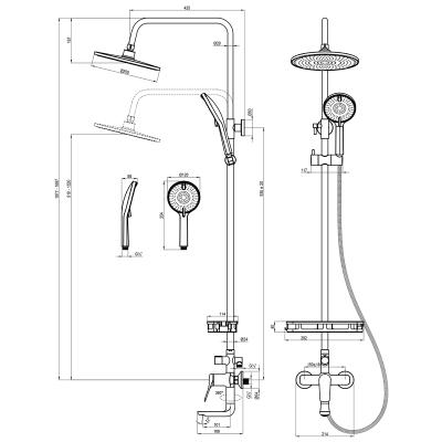 Фото Душевая система «Тропический дождь» Lemark Ortus LM11362C