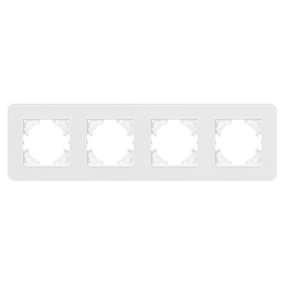 Фото Рамка стеклянная на 4 поста Arlight Omali белая Soft-touch, 049716
